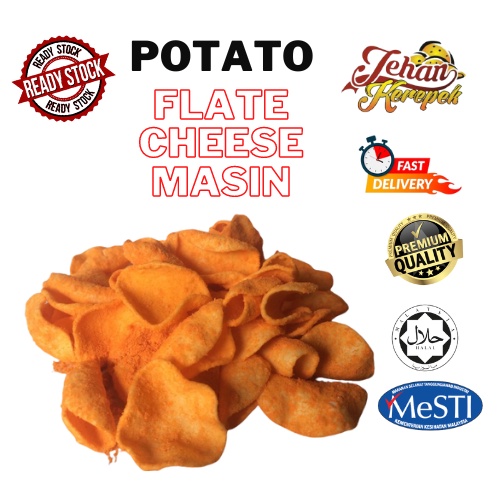 Flate Potato Cheese Masin New Dibungkus Bubble Wrap Di Dalam Kotak