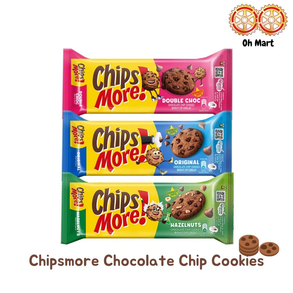 Chipsmore Original Double Choc Hazelnut Chocolate Chip Cookies 153g