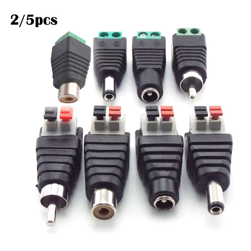 Dc Female Male Rca Connector Adapter Plug X Mm Dc Jack Power Audio