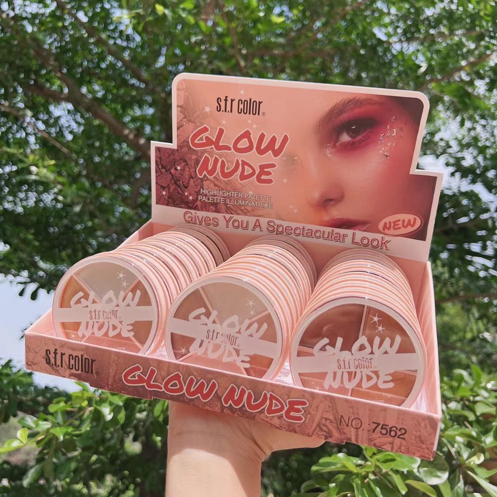 SFR Color Glow Nude Highlighter Palette 24pcs Shopee Malaysia