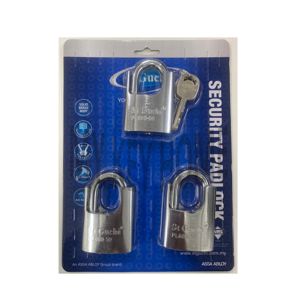 St Guchi Padlock Sgpl Security Guarded Anti Cut Anti Rust Key