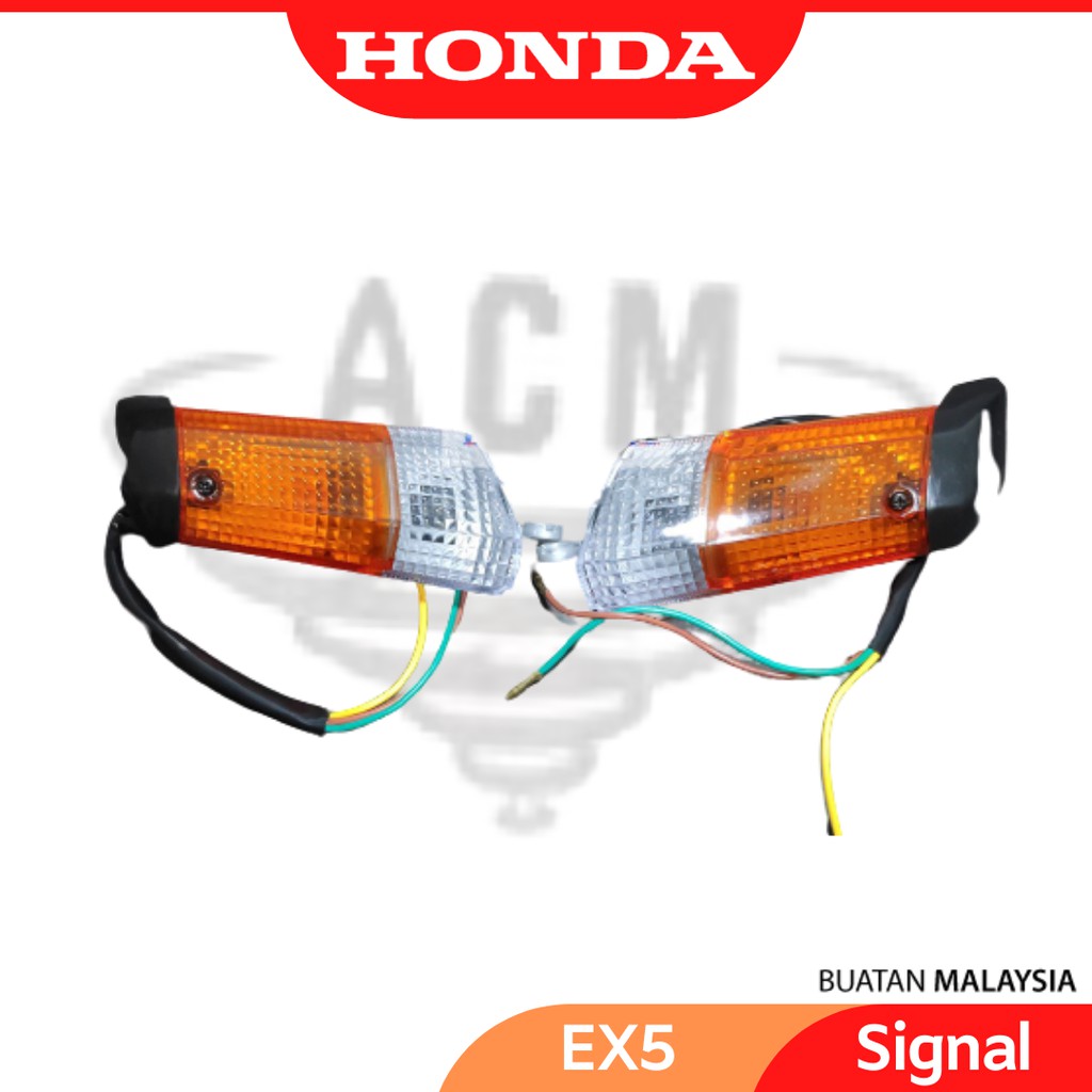 Honda Ex Dream High Power Full Set Front Signal Depan Orange Oren Kiri