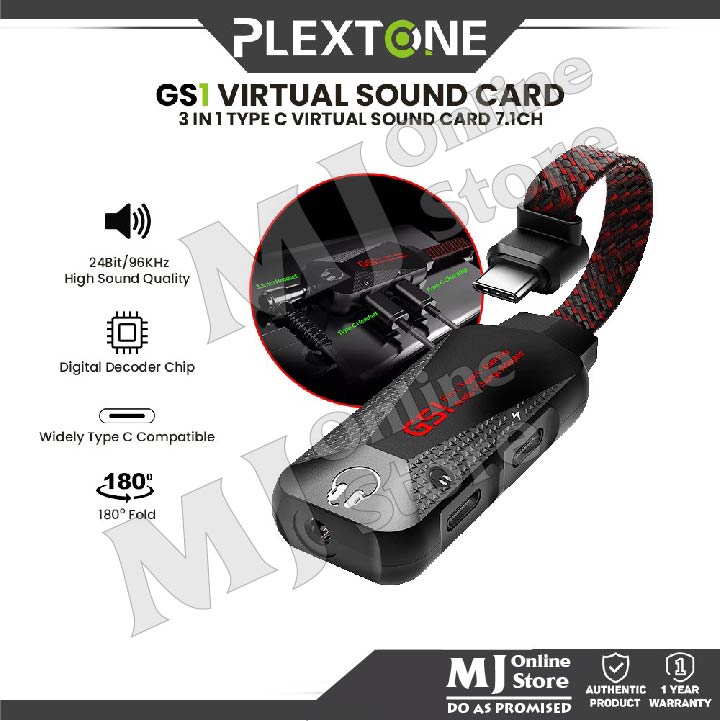 New Upgraded Version PLEXTONE GS1 Mark II Type C To 3 5mm AUX Audio