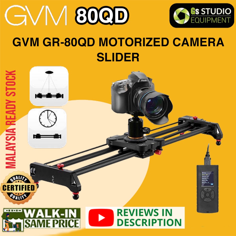 GVM GR 80QD Professional Video Carbon Fiber Motorized Camera Slider