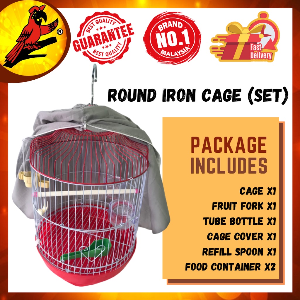 Mpt Round Bird Cage Sangkar Besi Bulat Sangkar Burung Bulat Murai