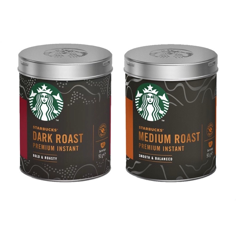 Starbucks Dark Roast Medium Roast Premium Instant Arabica Coffee 90g