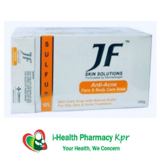 Jf Sulfur Anti Acne Face Body Care Soap G Free G Shopee Malaysia