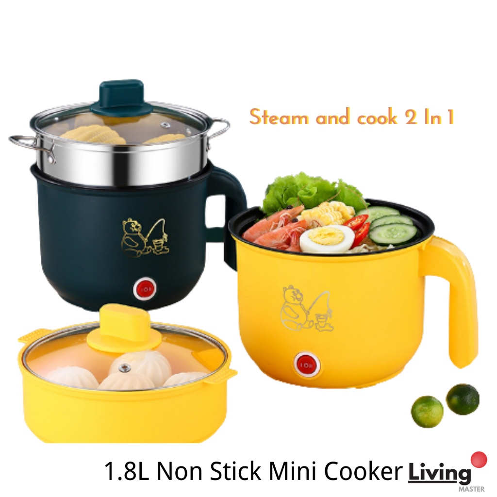 Non Stick Mini Cooker Stainless Steel Steamer Cookware Steamboat