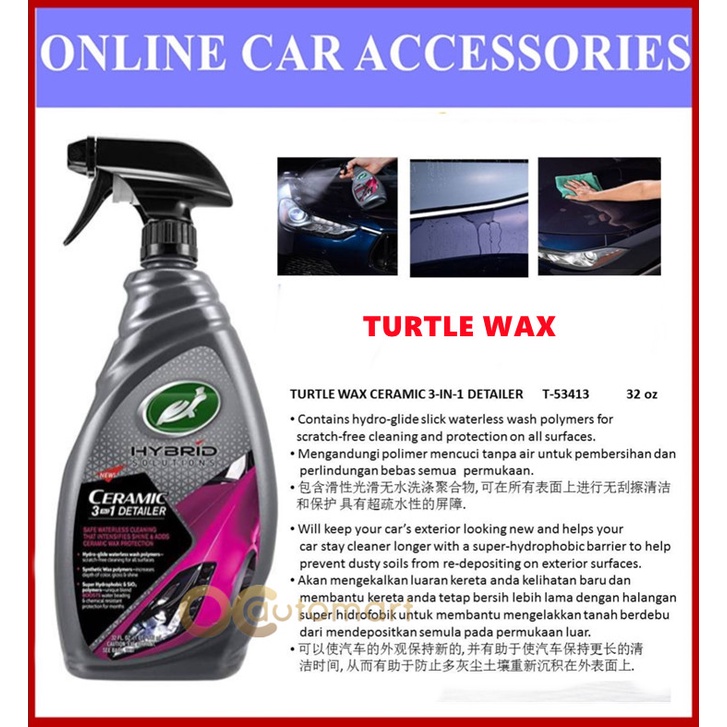 Turtle Wax T 53413 Hybrid Solutions Ceramic Wax 3 IN 1 Detailer 32 FL