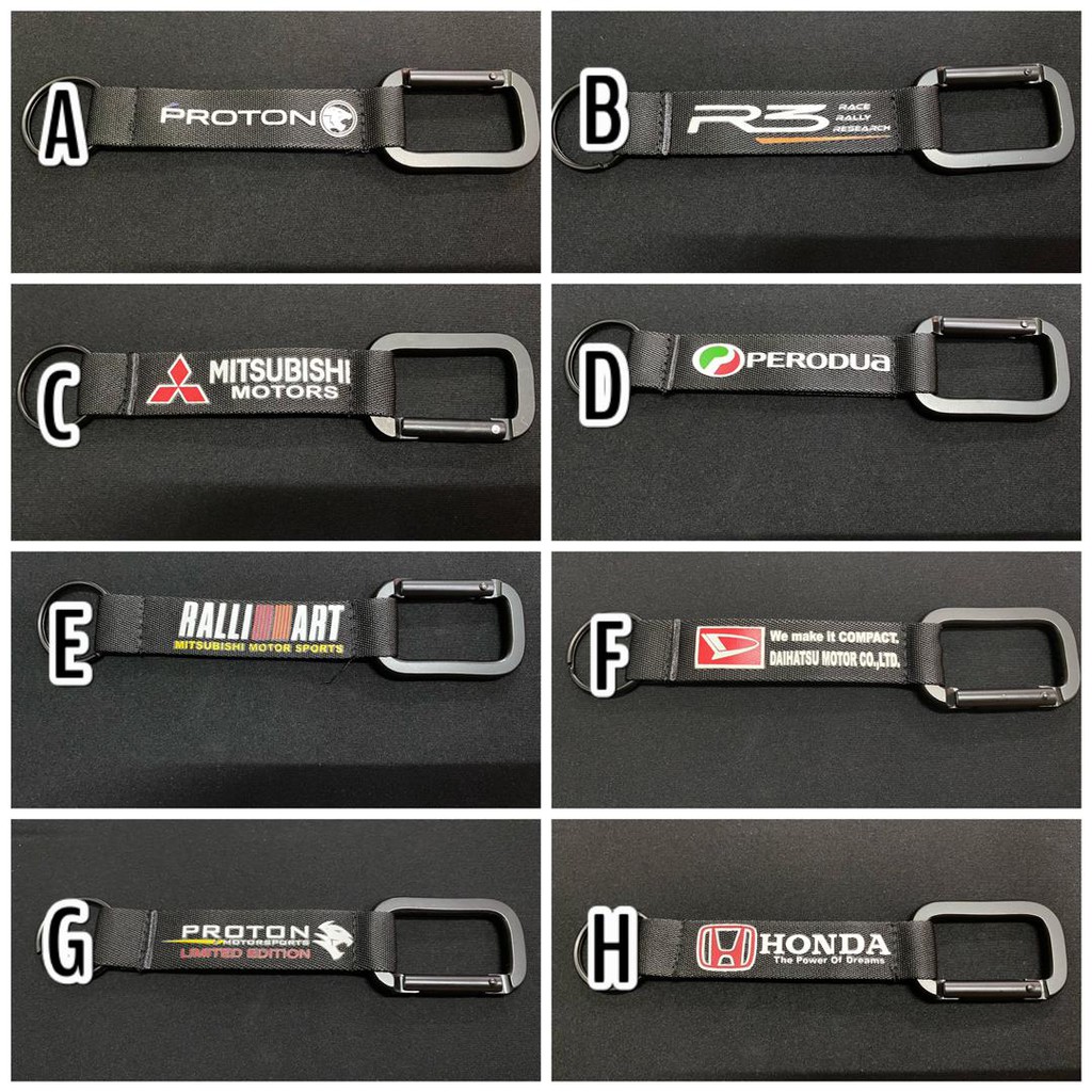 Key Chain Keychain Clip Honda Type R Mitsubishi Ralliart Toyota TRD