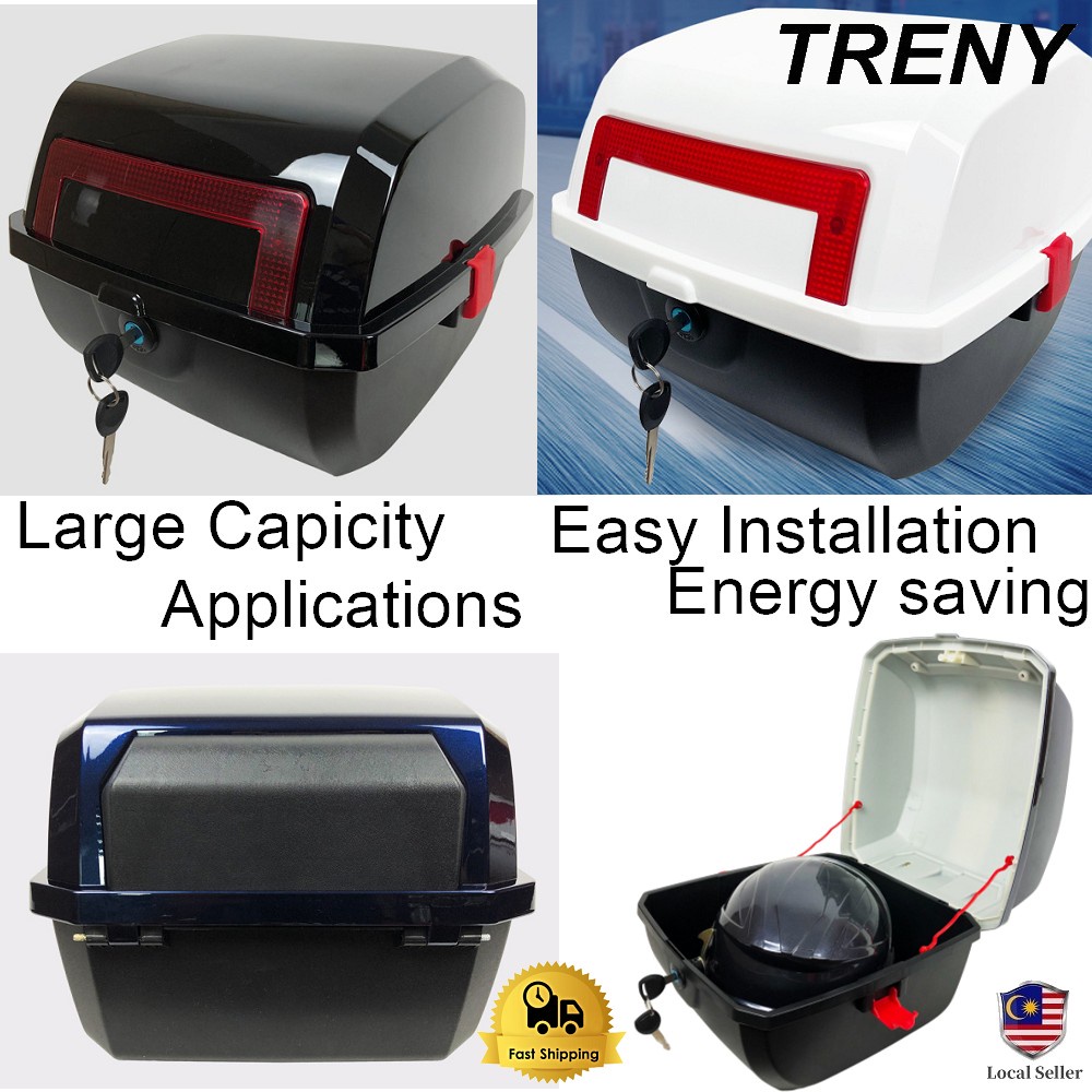 Treny L Motorcycle Tail Box Universal Thickened Toolbox Electric