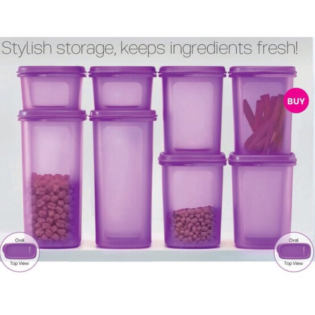 Tupperware Smart Saver Oval Set Pcs Shopee Malaysia