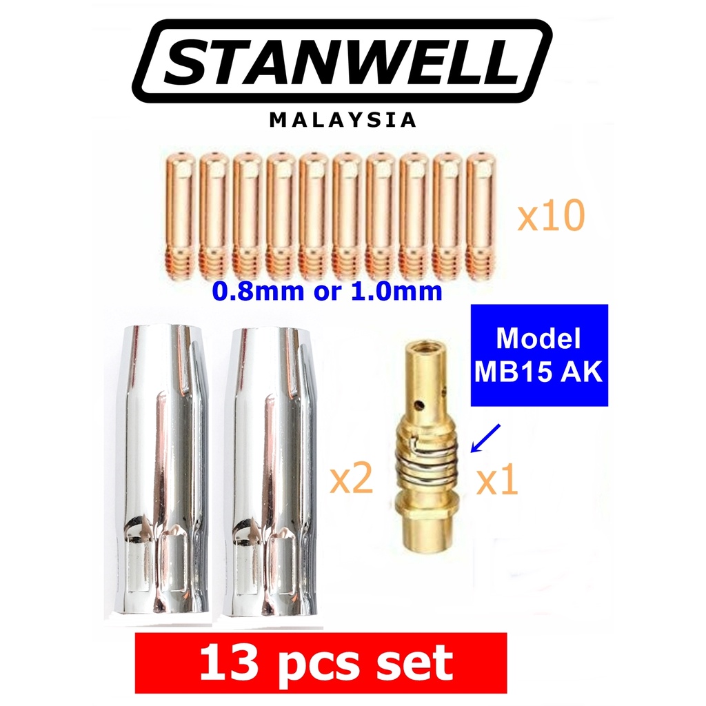 Pcs Mb Ak Or Mb Ak Mig Welding Torch Consumables Nozzle