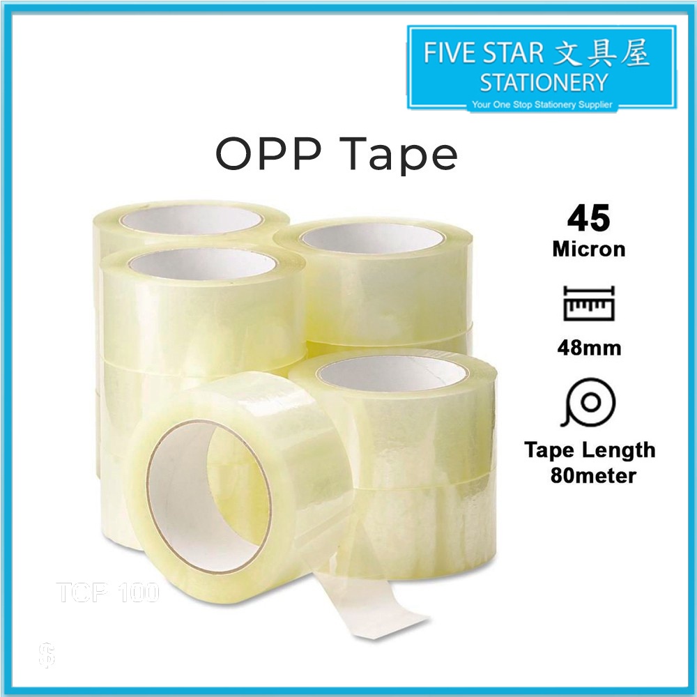 Fivestar U Yards Opp Transparent Packaging Tape Mm X M Shopee