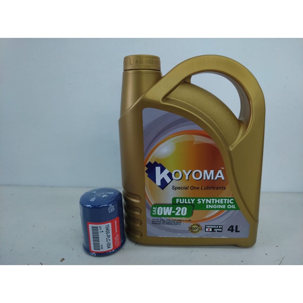 HONDA OIL FILTER 15400 RTA 004 KOYOMA 0W20 FULLY SYNTHETIC ENGINE OIL