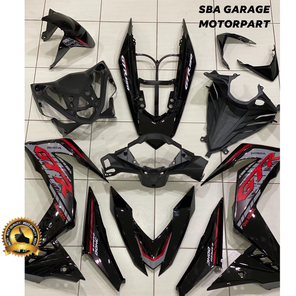 Coverset Bodyset Honda Rs V Gtr Black Red Original Equipment