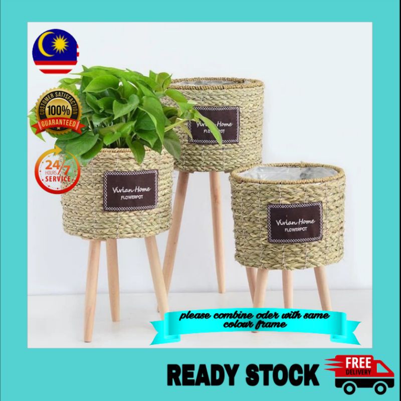 Ready Stock Pasu Bakul Bamboo Rattan Flower Basket Shopee Malaysia