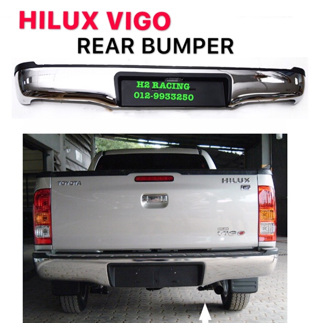 Toyota Hilux Vigo Kun Vnt Rear Bumper Chrome Belakng Bumper