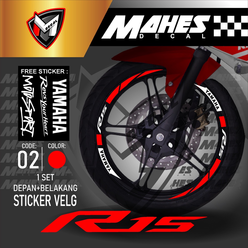 Mahes Decal Accessories Sticker Cutting Sticker List Motorcycle Rims