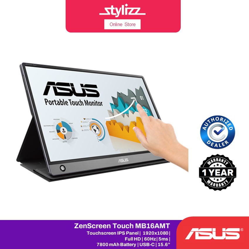 ASUS ZenScreen MB166CC MB165B 15 6 Inch Full HD USB Type C USB3