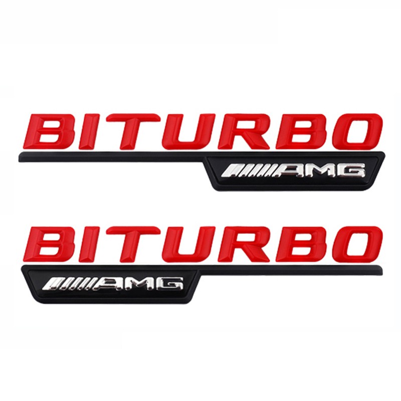 Pcs Alphabet Biturbo Matic Amg Abs Plastic Car Side Sticker For