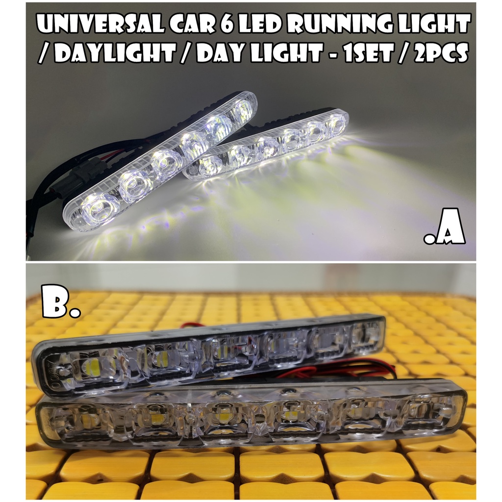 Pcs V Led Daytime Running Light Car Fog Day Driving Lamp Lights