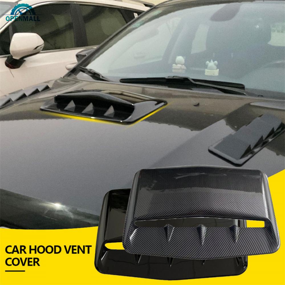 OM Universal Carbon Fiber Car Air Flow Intake Hood Scoop Bonnet Vent