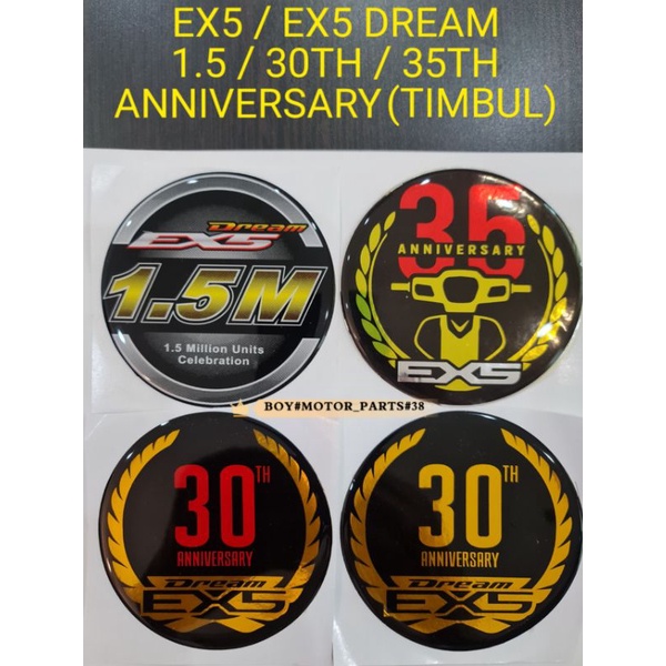 Ex Ex Dream Th Th Anniversary Sticker Timbul Epoxy