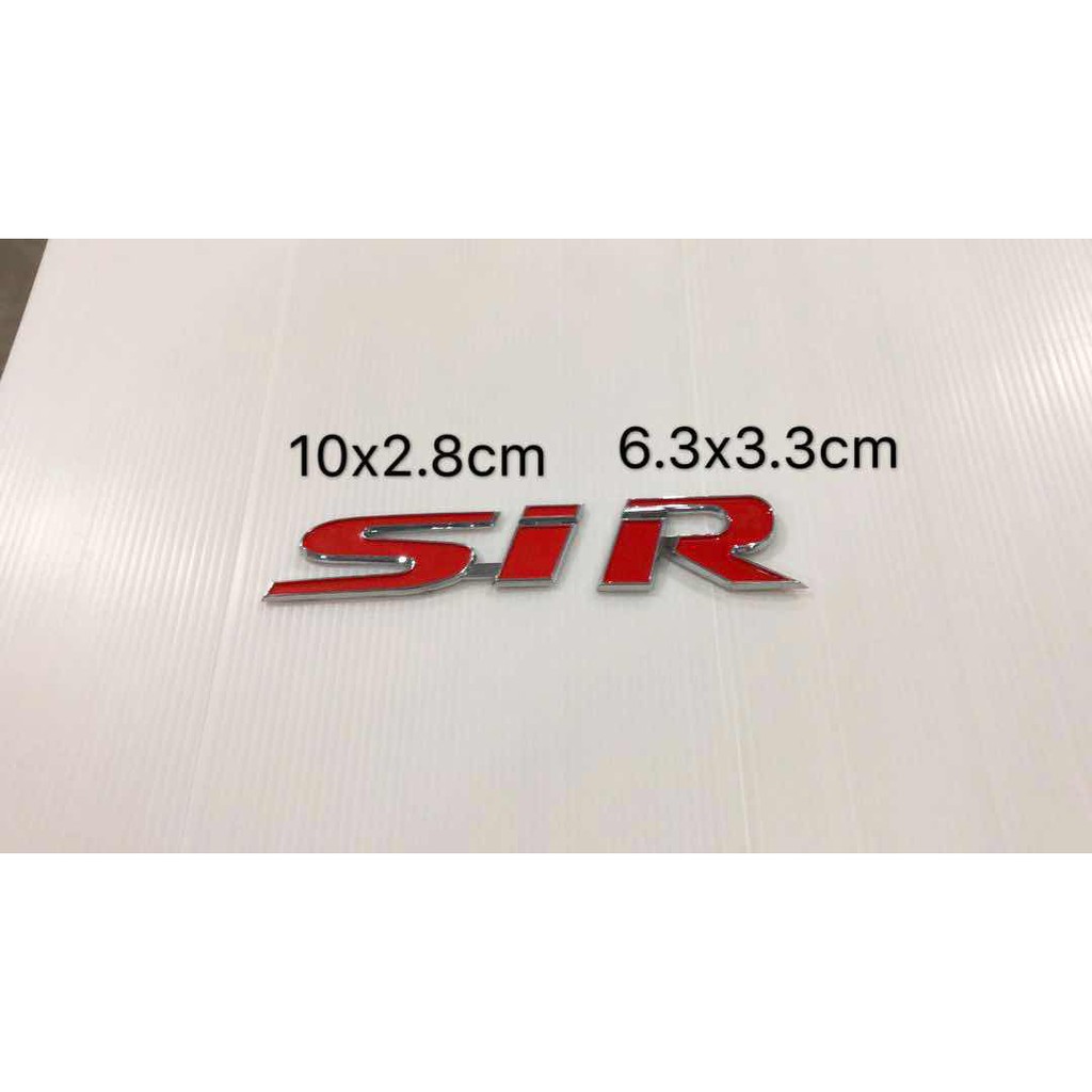 1 X Metal SiR Logo Car Auto Trunk Lid Side Rear Emblem Badge Sticker