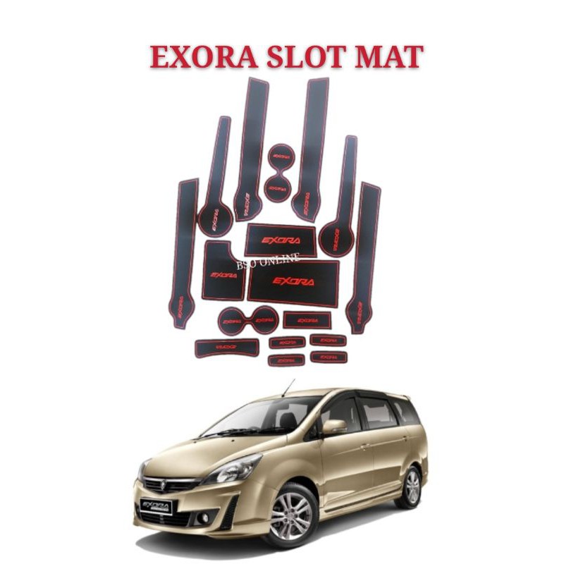 Proton Exora Interior Slot Mat Storage Tank Rubber Mat Carpet Dashboard