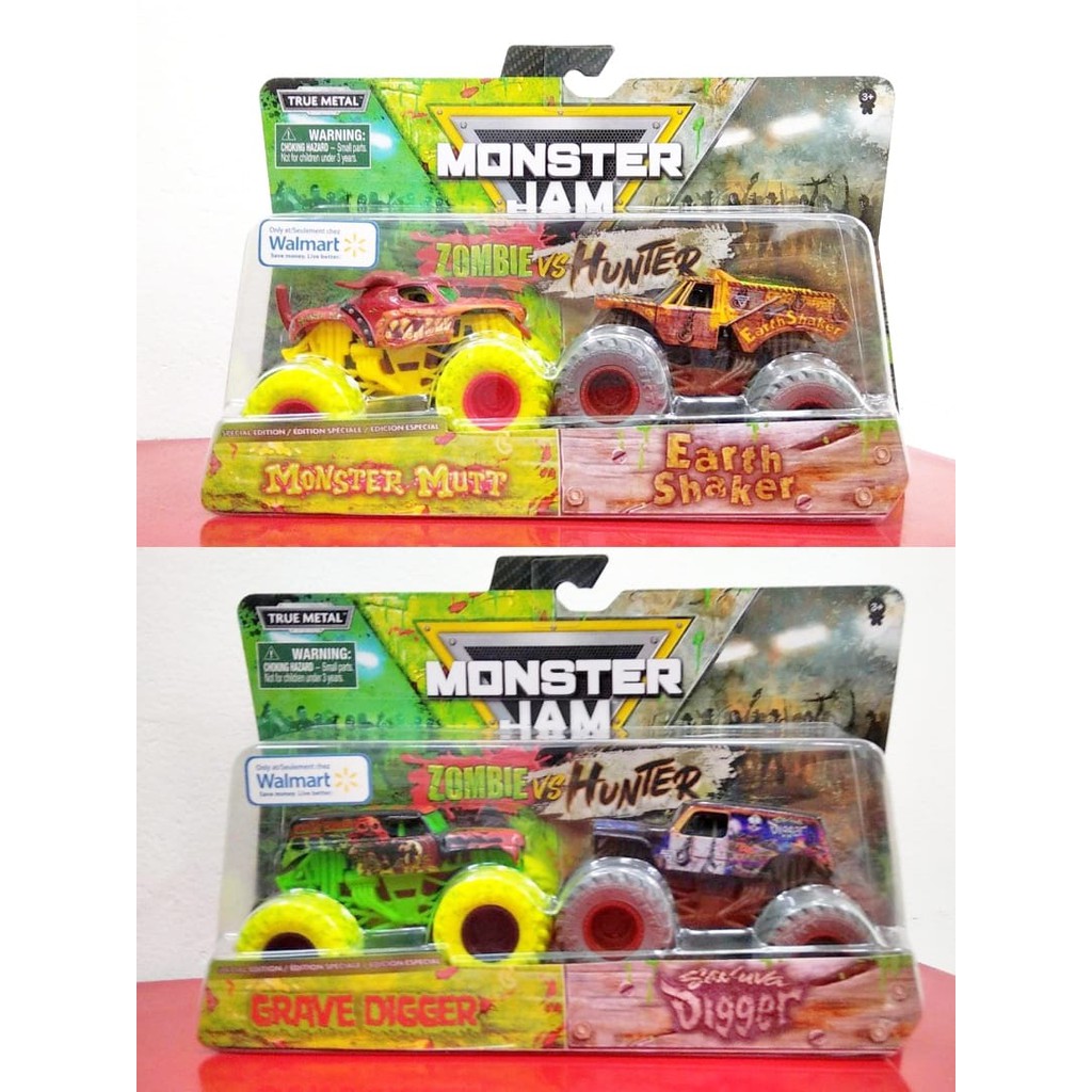 Monster Jam Trucks Zombie Vs Hunter Grave Sonuva Digger Monster Mutt