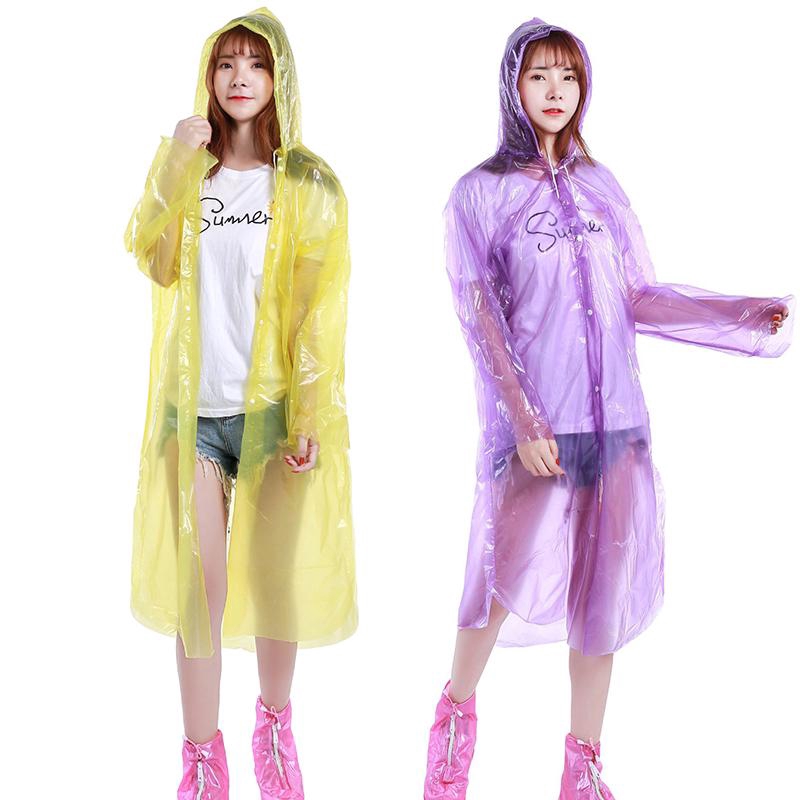 Unisex Disposable Thicken Raincoat Transparent Travel Protection