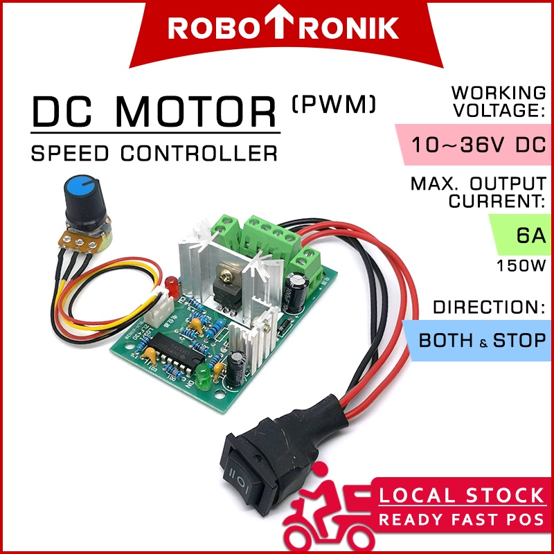 Dc Brush Motor Speed Controller Pwm Both Way Forward Reverse Geared