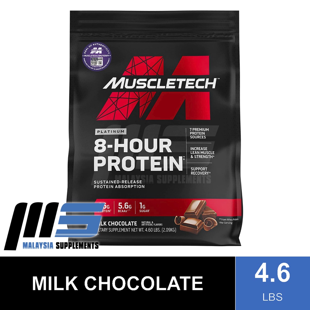 MuscleTech Platinum 8 Hour Protein Shakes 4 6lbs 50 Servings Phase