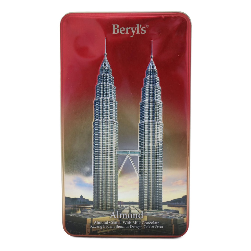 BERYL S MALAYSIAN TWIN TOWER ALMOND MILK CHOCOLATE TIN 180G Shopee