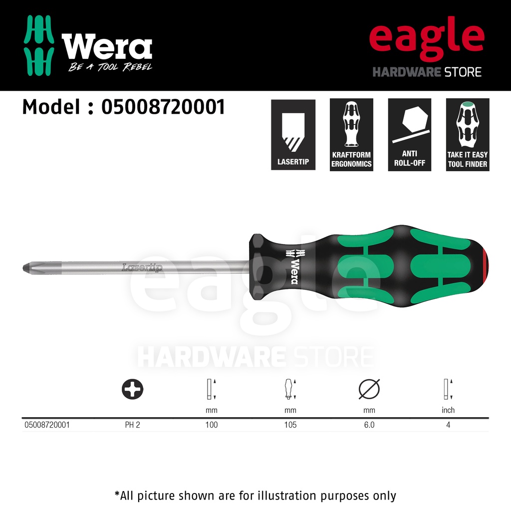 Wera Series Phillips Screwdriver Shopee Malaysia