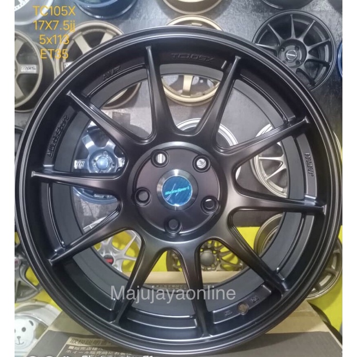 New Sport Rim TC105X 17X7 5 4H100 5H100 5H114 Shopee Malaysia