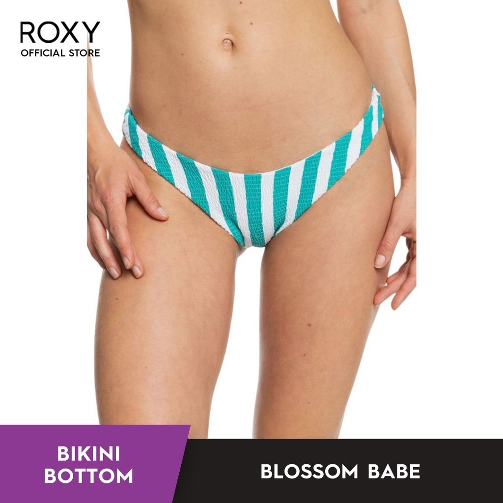 Roxy Women Blossom Babe Smocked Cheeky Bikini Bottoms Shopee Malaysia