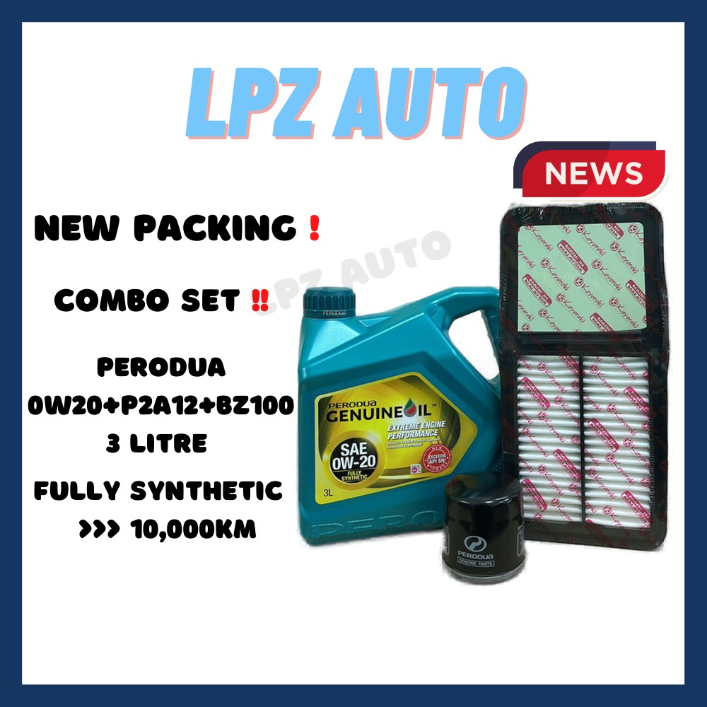 Perodua W Litre Fully Synthetic Engine Oil New Packaging Set