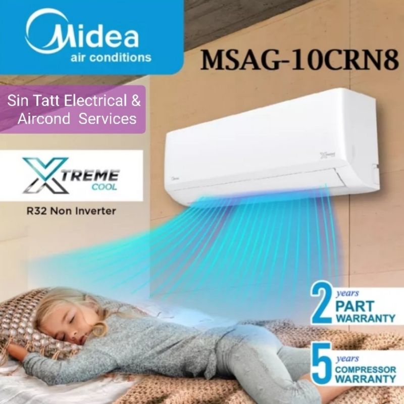 Midea Xtreme Cool Hp Non Inverter Air Conditioner Msag R Shopee