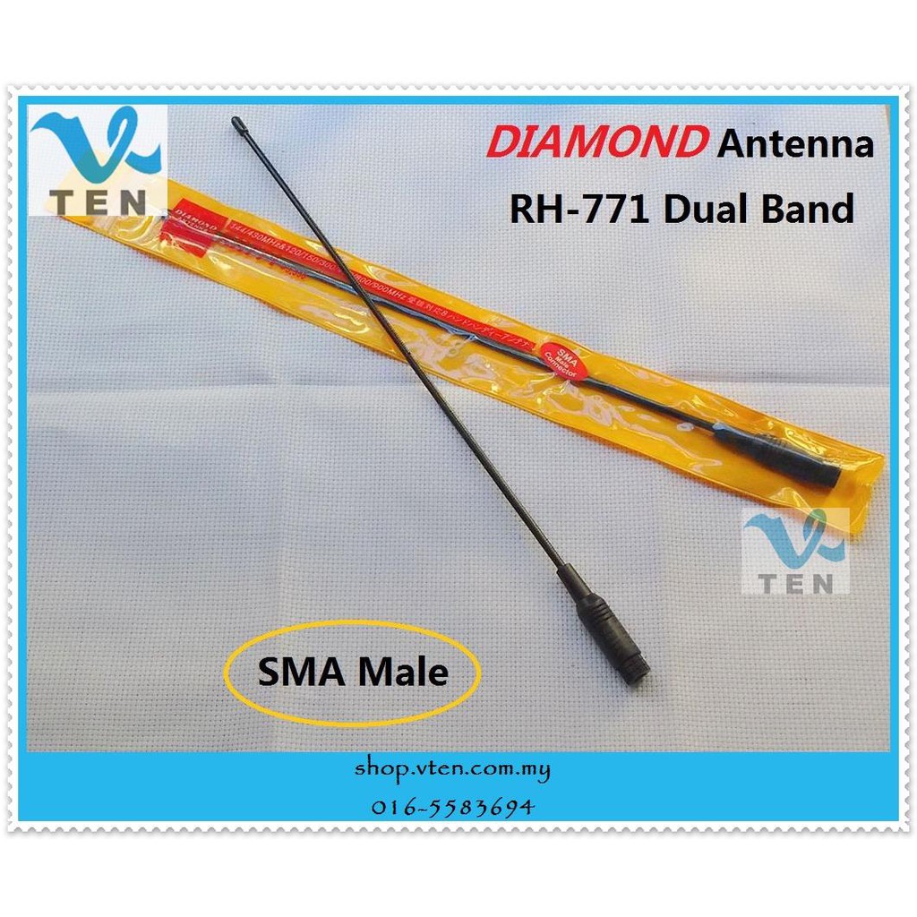 Diamond RH 771 SMA Male Dual Band Antenna For Yaesu PUXING TYT Antena