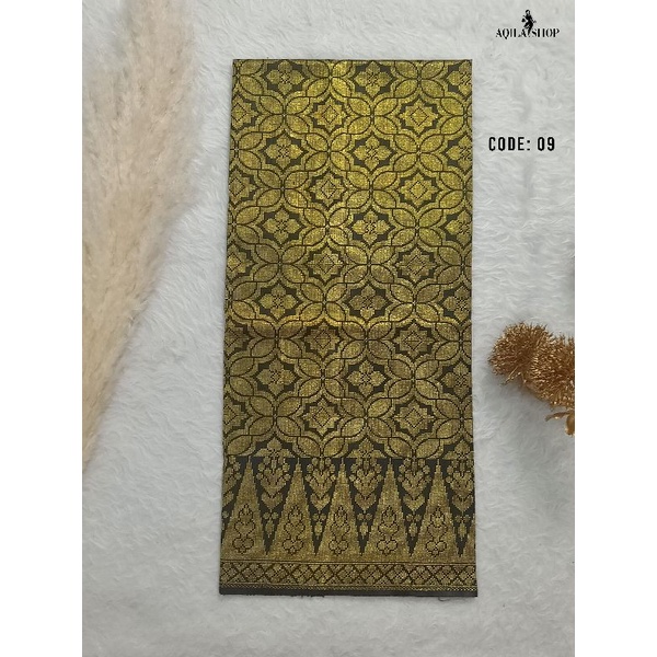 SAMPIN SONGKET EXCLUSIVE HITAM BENANG EMAS Shopee Malaysia