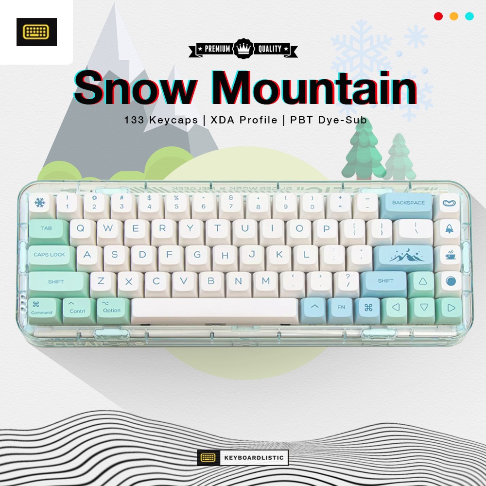 Snow Mountain Keycaps Xda Profile Pbt Dye Sub