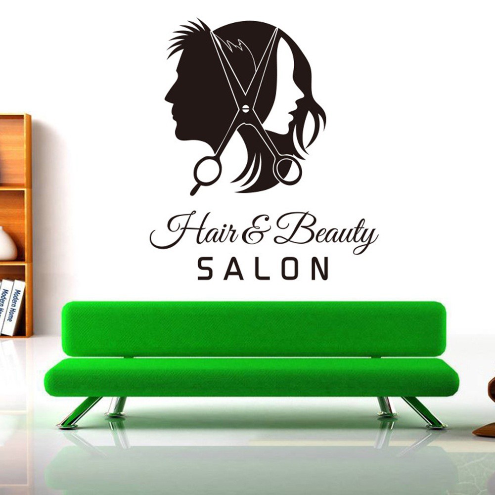 Barber Shop Wall Decal Hairdressing Vinyl Sticker Hair Salon Interior