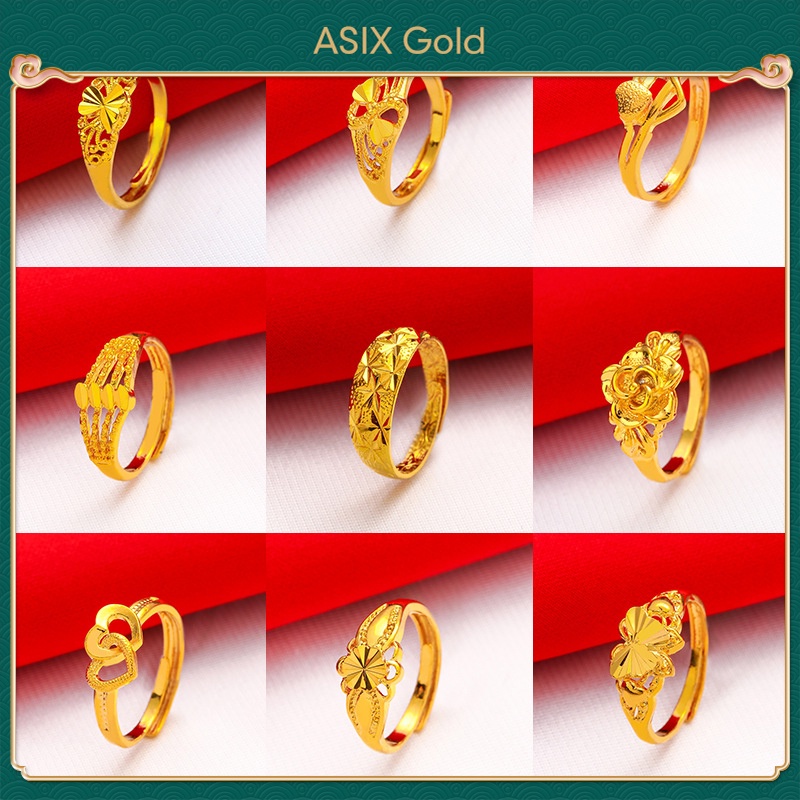 Asixgold Cincin Wanita Emas Melayu Emas Korea Bangkok Emas