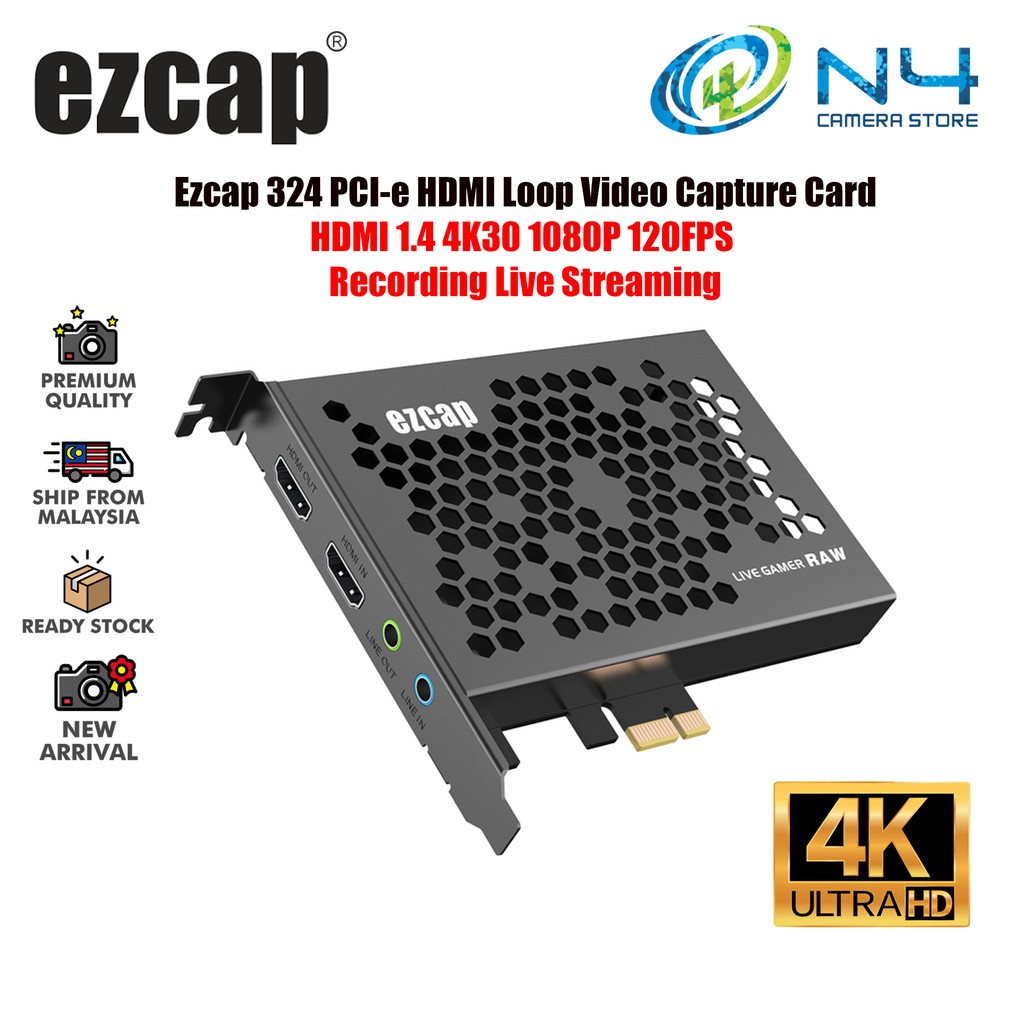 Ezcap Live Gamer Raw Pci E Gen Hdmi K Fps Video Capture Card