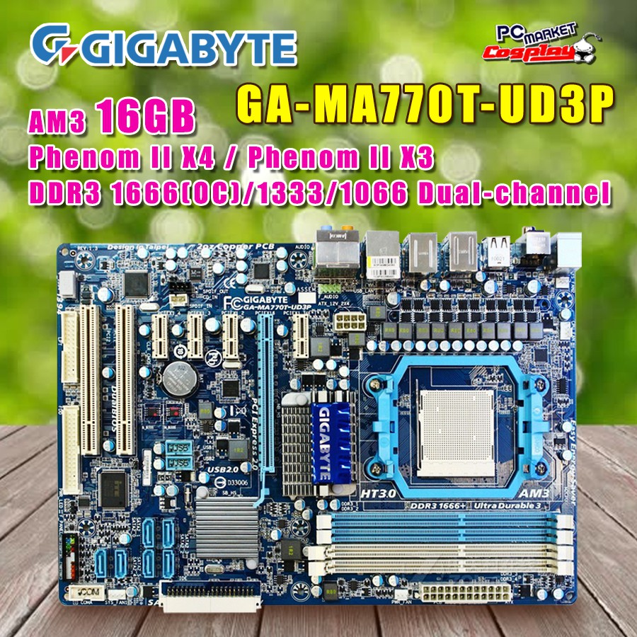 GIGABYTE GA MA770T UD3P AM3 AMD 770 ATX AMD Motherboard Shopee Malaysia