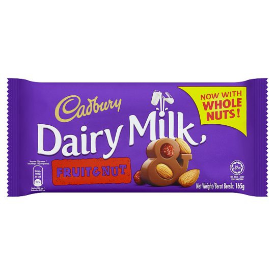 CADBURY DAIRY MILK FRUIT NUT 165G Shopee Malaysia