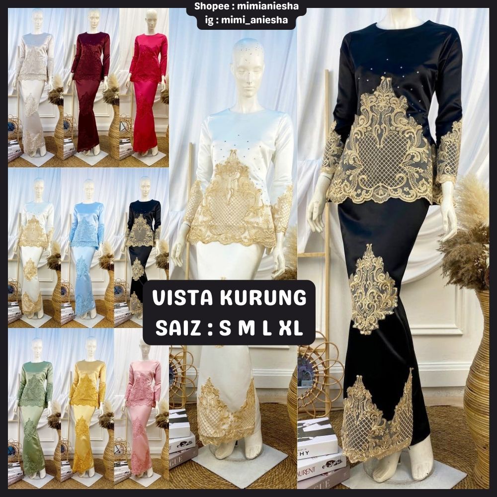 Vista Kurung Kedah Baju Kurung Lace Baju Raya Kurung Satin Baju