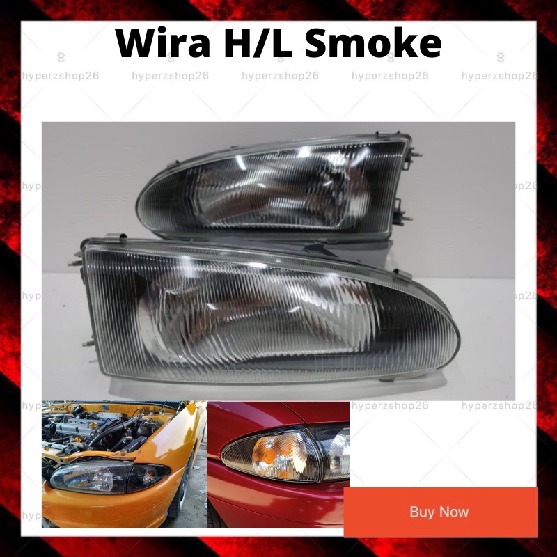 Proton Wira Se 2003 Satria Putra Head Lamp Black Smoke Ready Stock